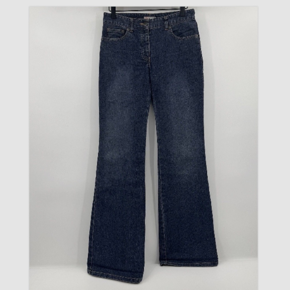 Michael Kors Jeans Women 0 Blue Bootcut Flare Vintage Dark Wash Mid Rise 90s Y2K
